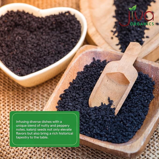 Organic Kalonji Seeds 1.5 LB - Whole Black Seed, Nigella Sativa, Black Cumin - from Jiva Organics