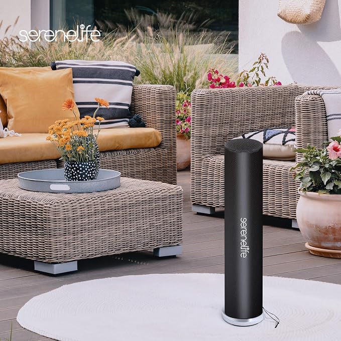 SereneLife Patio Heater Cover for SLOHT44 Infrared Outdoor Electric Space Heater, Heavy Duty Propane Heater Cover, Durable, Tearproof Waterproof Dustproof, Wind/Sunlight/Snow Resistant