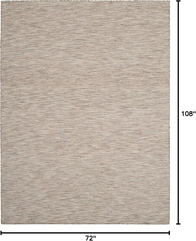 Nourison Home Positano Beige 6' x 9' Area Rug - Easy Clean, Non Shedding, Bed Room, Living Room, Dining Room, Kitchen (6' x 9')