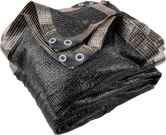 90% 20 X 20 FT Black Shade Cloth, Outdoor Woven Sun Shade with Grommets, Durable Breathable Netting Shading Antifreezing for Patio, Garden, DIY Home, Plants Cover, Greenhouse, Dog Kennel