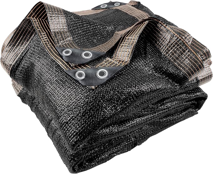 90% 20 X 30 FT Black Shade Cloth, Outdoor Woven Sun Shade with Grommets, Durable Breathable Netting Shading Antifreezing for Patio, Garden, DIY Home, Plants Cover, Greenhouse, Dog Kennel