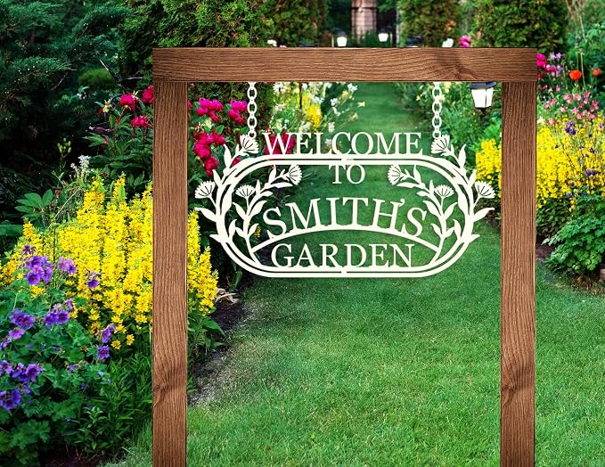 Personalized Garden Signs, Custom Outdoor Vegetable Decor, Porch Patio Yard Garden Shed Decor Hanging Plaque, Housewarming Present, Gardener Presents
