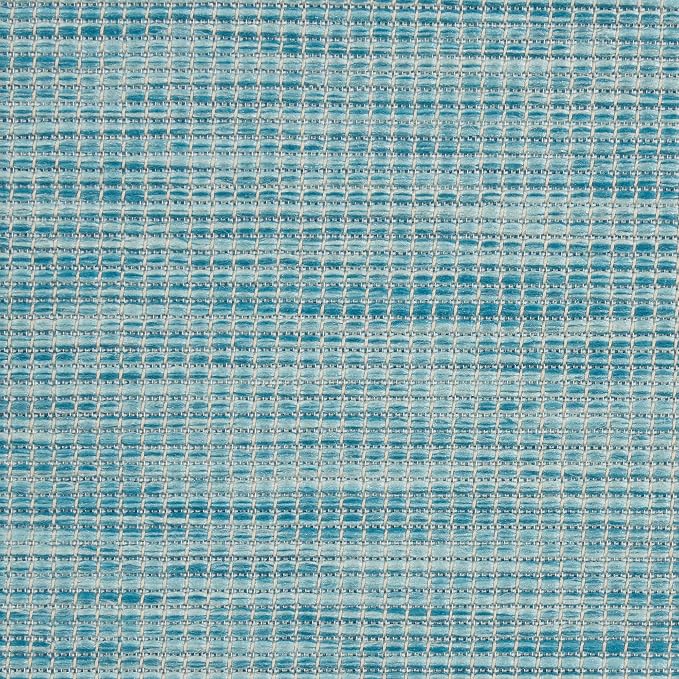Nourison Home Positano Aqua 9' x 12' Area Rug - Easy Clean, Non Shedding, Bed Room, Living Room, Dining Room, Kitchen (9' x 12')