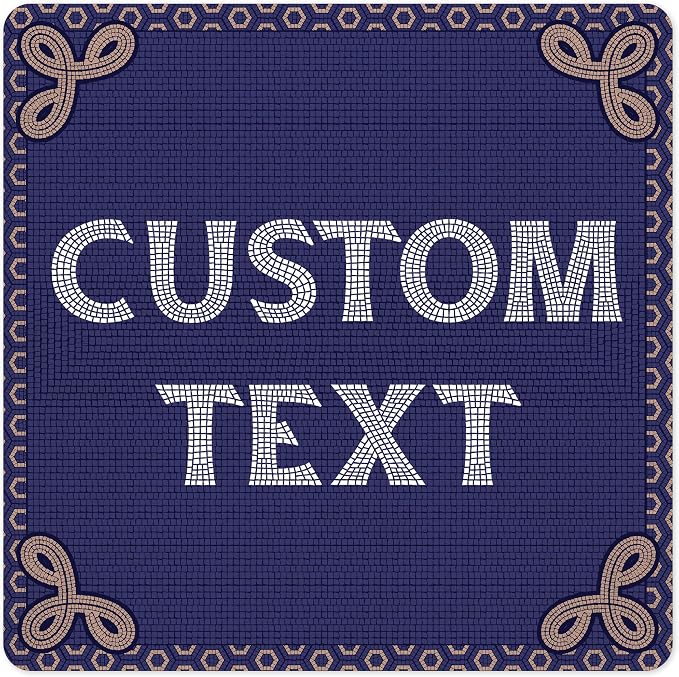 Custom Sign, Custom Street Sign, 11 Font Colors, 13 Font Styles, 4 Hole Options, 22 Sizes, 18x18 Inches, Rust Free DiBound, Fade Resistant, Made in USA by My Sign Center (Fauxsaic 1)