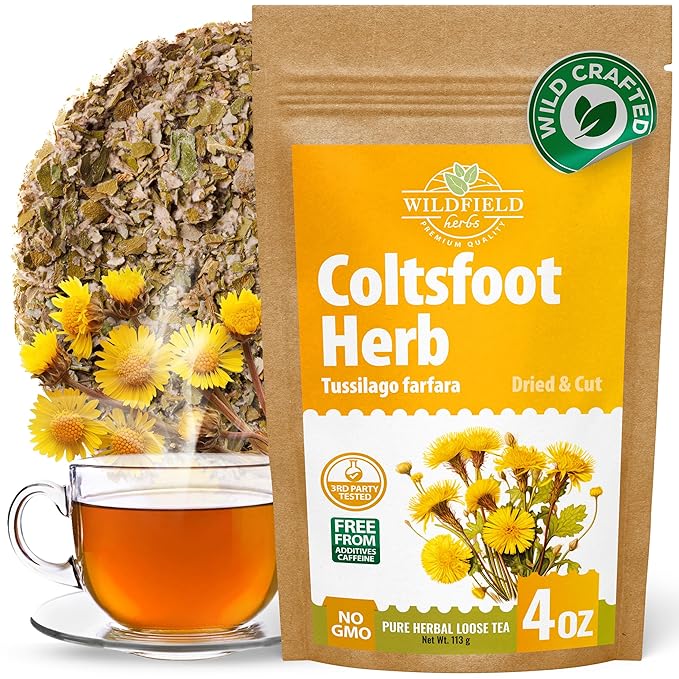 4 oz. Coltsfoot Herb Leaf Tea (Tussilago Farfara) - 113g Coltsfoot Leaf Herb Tea Uñ De Caballo