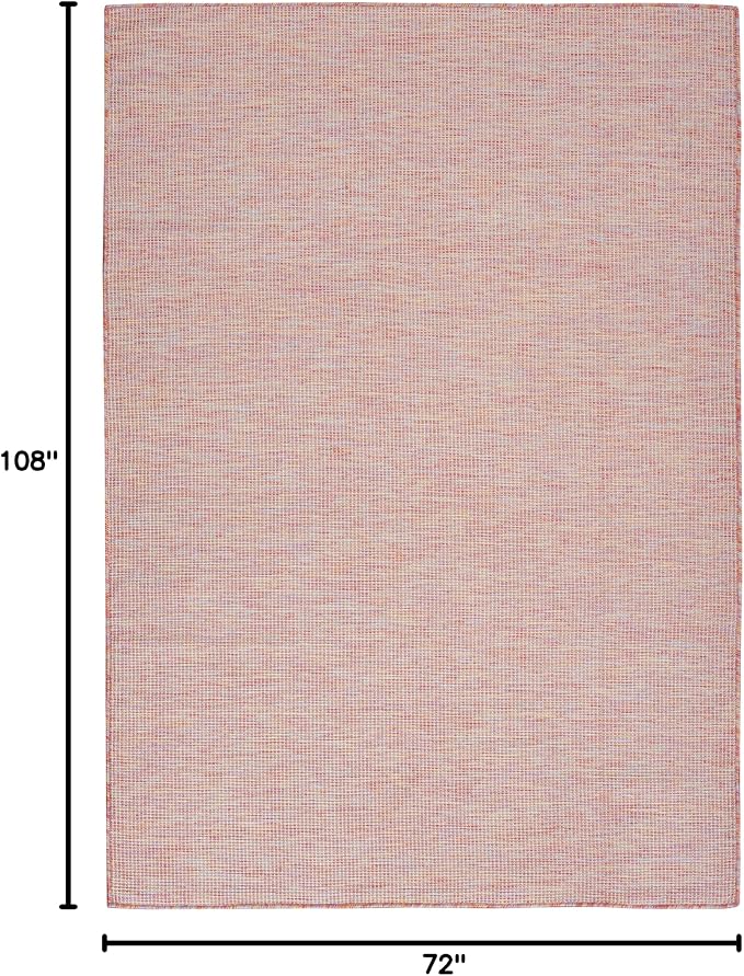 Nourison Home Positano Rainbow 6' x 9' Area Rug - Easy Clean, Non Shedding, Bed Room, Living Room, Dining Room, Kitchen (6' x 9')