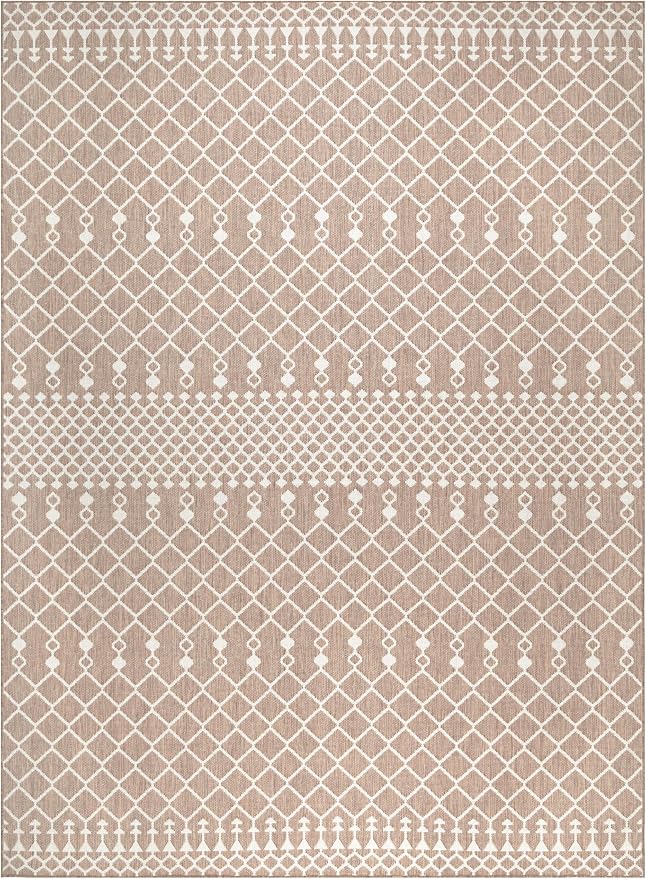 Nourison Home Positano Beige 12' x 15' Area Rug - Easy Clean, Non Shedding, Bed Room, Living Room, Dining Room, Kitchen (12' x 15')