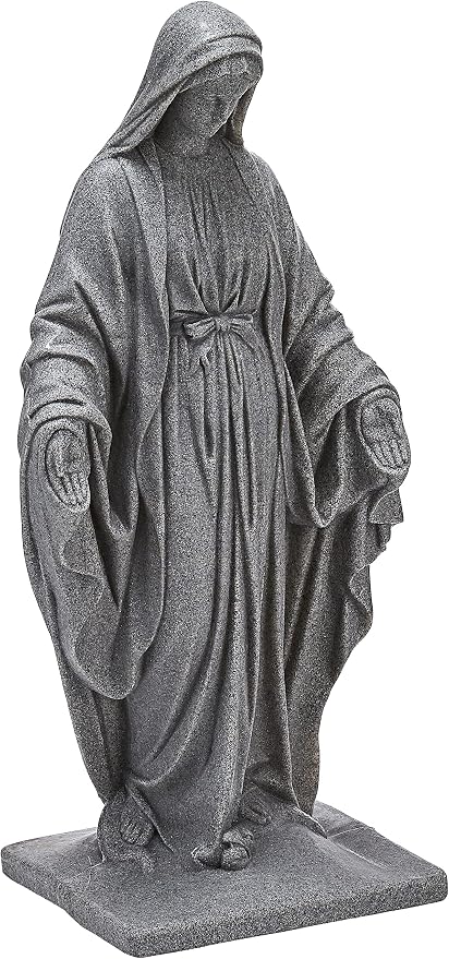 EMSCO Group Virgin Mary Statue – Natural Appearance – Made of Resin – Lightweight – 34” Height