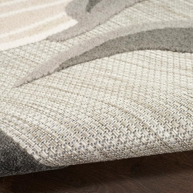 Nourison Home Aloha Beige 5'3" x 7'5" Area Rug - Easy Clean, Non Shedding, Bed Room, Living Room, Dining Room, Kitchen (5' x 8')