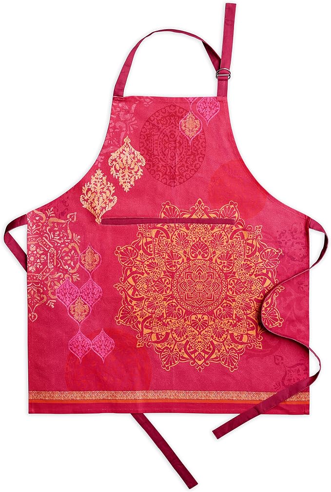 Maison d' Hermine Aprons for women with Pocket 100% Cotton (27.50"x31.50") | Adjustable Neck Strap & long ties Apron Men Chef Wedding Cooking Gardening Server Maid