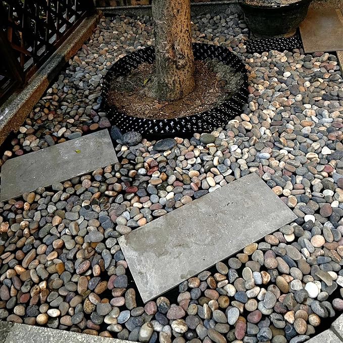 FANTIAN 5 lbs Pebbles for Plants, 1-2 Inch Decorative River Rocks for Plants Indoor, Landscape, Garden, Aquarium, Fountain, Walkways and Outdoor Decorative Stones