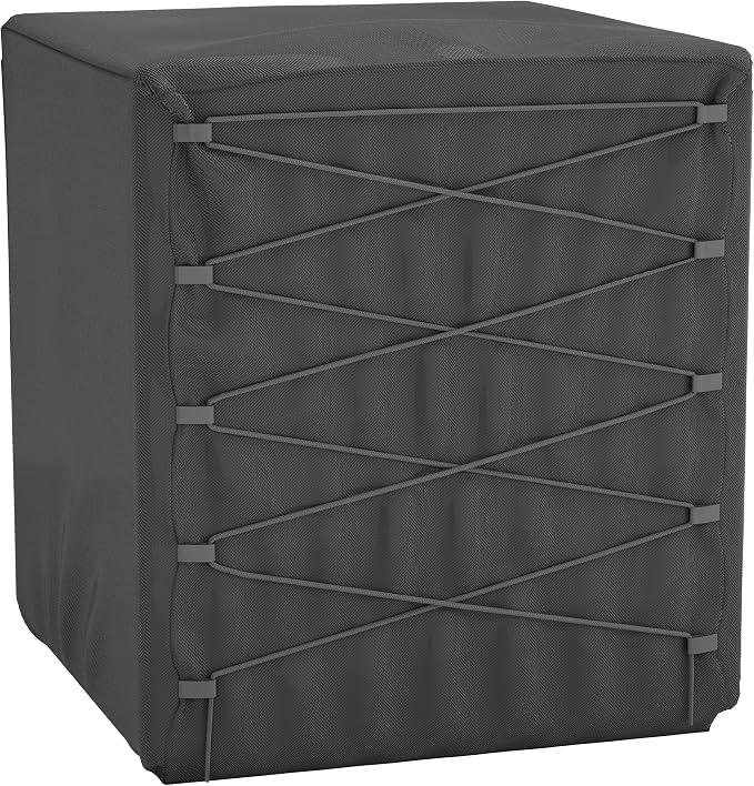 Air Conditioner Cover For Outside Units - AC Cover For Outside Unit - Central AC Unit Covers Outdoor - Winter AC Condenser Cover - Dual Shoelace Drawstring For Snug Fit.