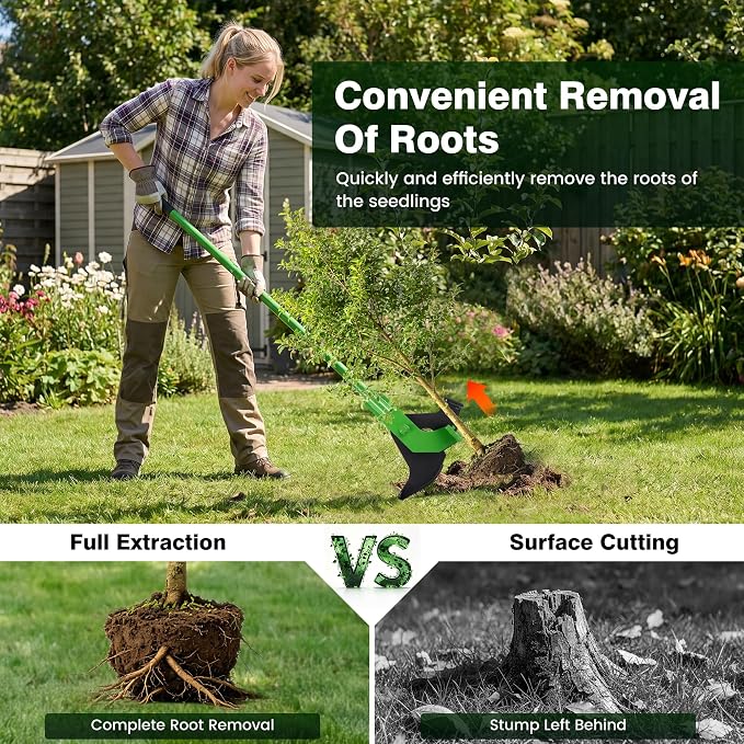 Heavy-Duty Tree Puller Tool – High-Leverage Sapling Puller for ¼ inch to 2'' inches Roots, Manual Root Remover for Shrubs, Vines & Thorns, Eco-Friendly Garden Tool