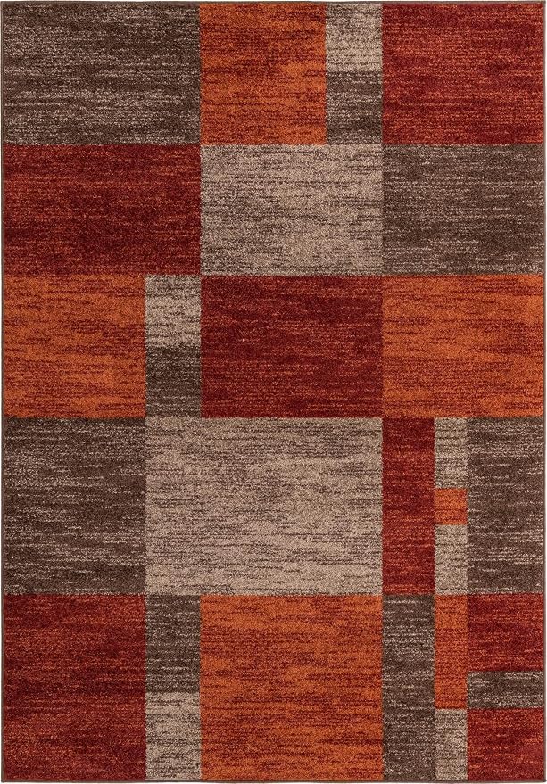 Unique Loom Autumn Collection Area Rug - Providence (7' 1" x 10' Rectangle, Multi/ Beige)