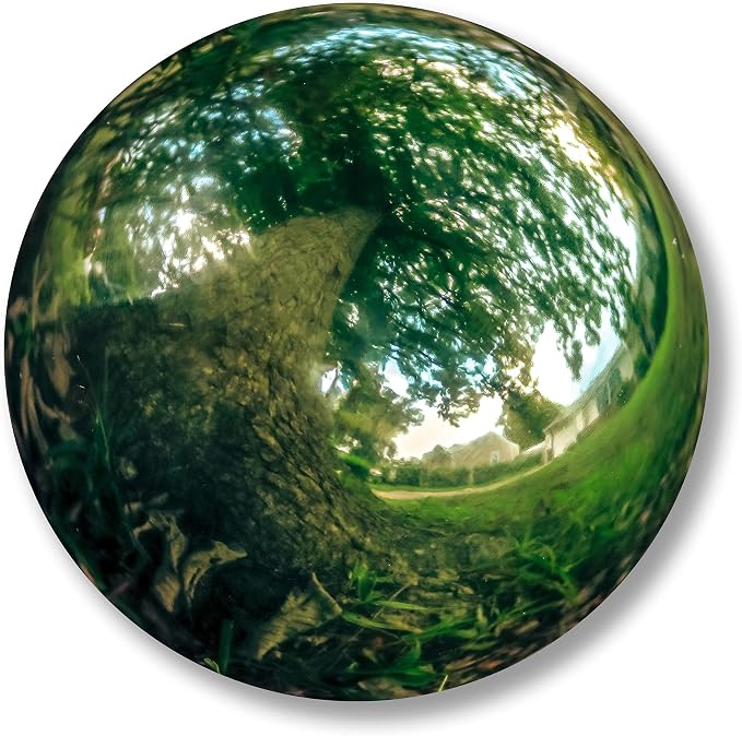 Trademark Innovations Gazing Mirror Ball - Stainless Steel (8", Green)