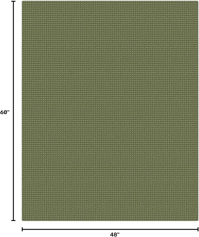 KOZYFLY Washable 4x5 Entry Woven Area Rug, Braided Throw Rugs for Entryway, Non Slip Door Mat Indoor Entrance, Flatweave Carpet for Foyer, Bedroom, Dining, Office, Olive Green/Earthy Green