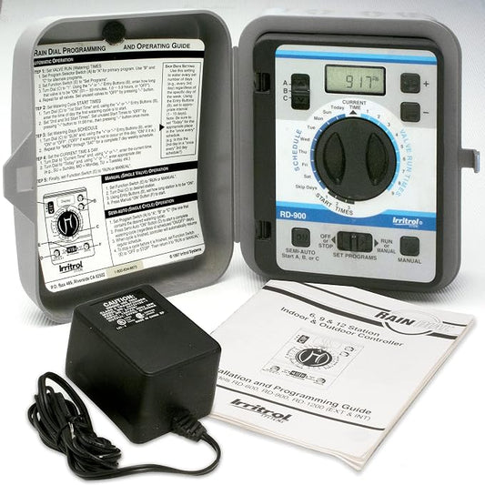 Irritrol Rain Dial RD900-INT-R 9 Station Indoor Irrigation Controller
