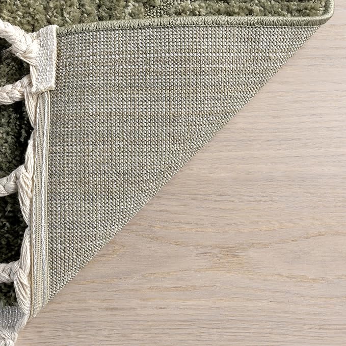 nuLOOM Kerry Green Geometric Power Loomed Runner Rug, 2' x 8' | Nuloom Kerry Geometric 2' x 8' Runner Rug for Living Room Bedroom Dining Room Entryway Hallway, Green