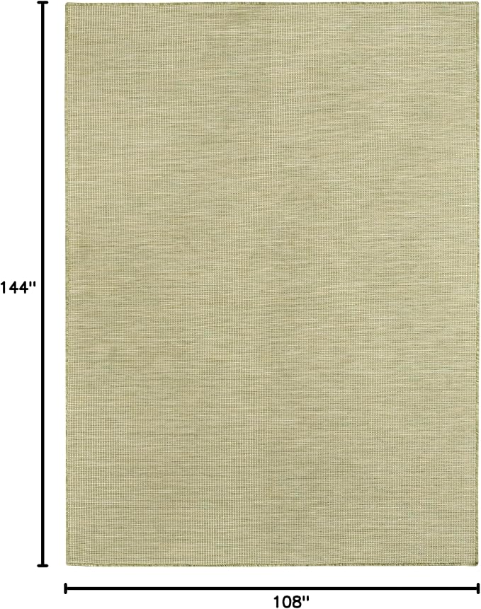 Nourison Home Positano Green 9' x 12' Area Rug - Easy Clean, Non Shedding, Bed Room, Living Room, Dining Room, Kitchen (9' x 12')