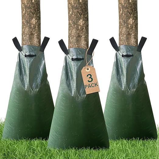 Tree Watering Bags 3 Pack, 20 Gallon Slow Release Gator Bags for Trees, Durable PVC Tree Drip Irrigation Bags with Heavy Duty Zipper, Deep Root Targeting