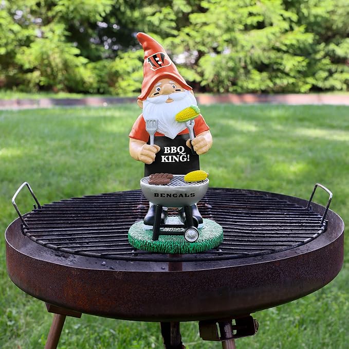 FOCO NFL Unisex-Adult NFL Team Logo Grill Garden Statue Outdoor Gnome 10"