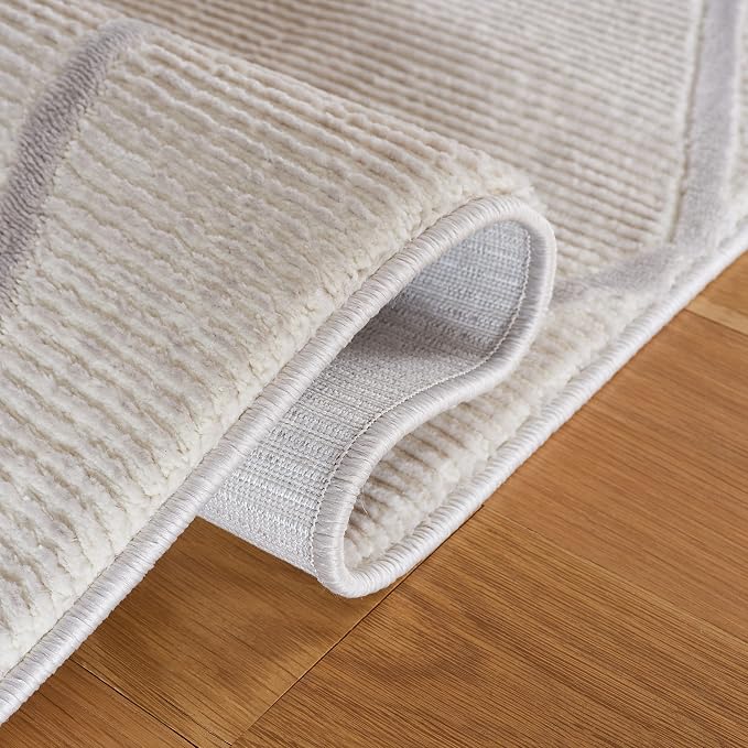 SAFAVIEH Revive Collection Area Rug - 6'7" Round, Beige, Trellis Design, Non-Shedding & Easy Care, Ideal for High Traffic Areas in Living Room, Bedroom (REV104B)