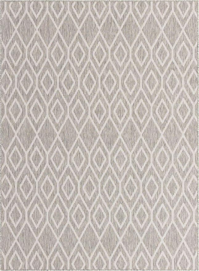 Jill Zarin Outdoor Collection Area Rug - Turks and Caicos (5' 3" x 8' Rectangle Gray Cream/Cream)