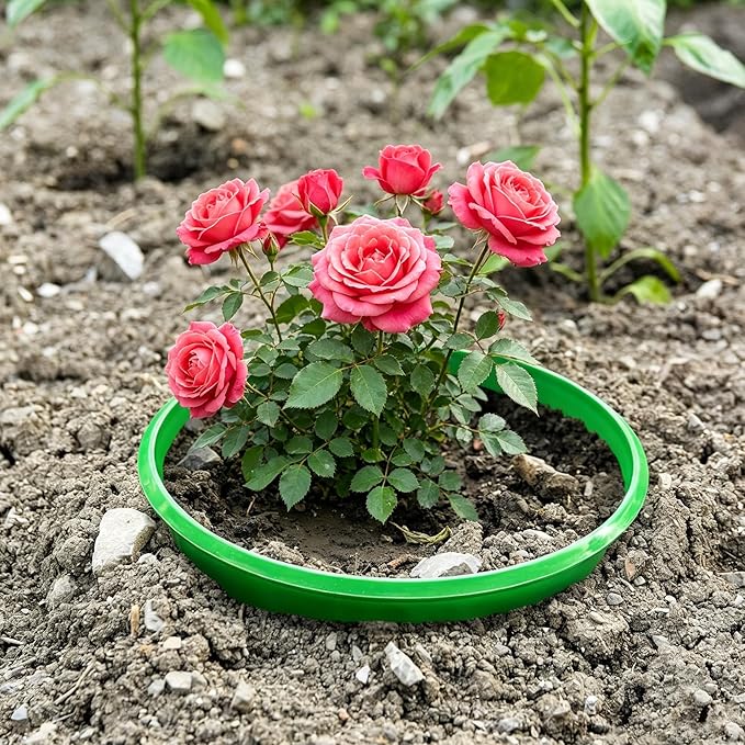 EBaokuup 6 Pcs 7 Inch Planting Grow Rings-Planting Protective Round Edging to Separate Rock and Pest-Planting Rings for Vegetables, Herbs and Flowers