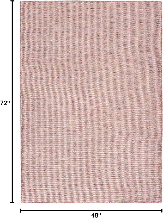 Nourison Home Positano Rainbow 4' x 6' Area Rug - Easy Clean, Non Shedding, Bed Room, Living Room, Dining Room, Kitchen (4' x 6')