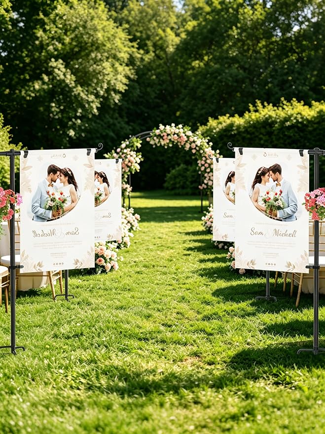 Garden Flag Stand Holder 64" Heavy Duty Pole Stainless Steel Holder | 3/4" Diameter with Shepherd Hooks and 4-Prong Base for 28x40 Flags, Rust-Resistant for Outdoor Yard Lawn Decor All Holidays