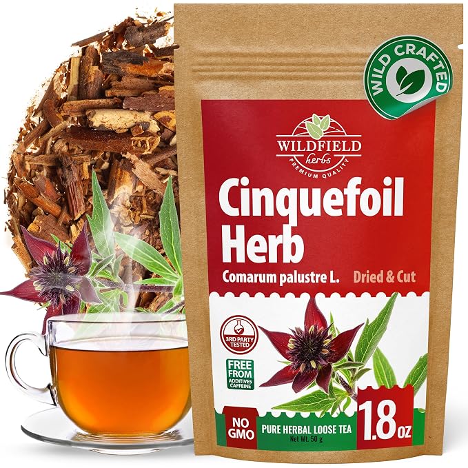 1.8 oz Cinquefoil Herb Dried Five Finger Grass Herb Potentilla Palustris Tea (Comarum Palustre L.) - 50g Sabelnik Herbal Tea