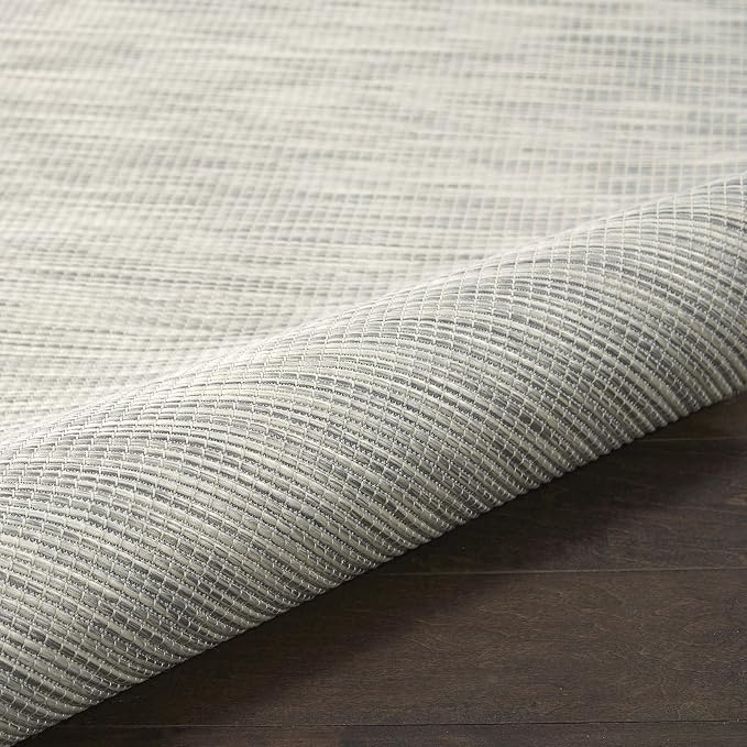 Nourison Home Positano Light Grey 2'2" x 12' Area Rug - Easy Clean, Non Shedding, Bed Room, Living Room, Dining Room, Kitchen (12' Runner)