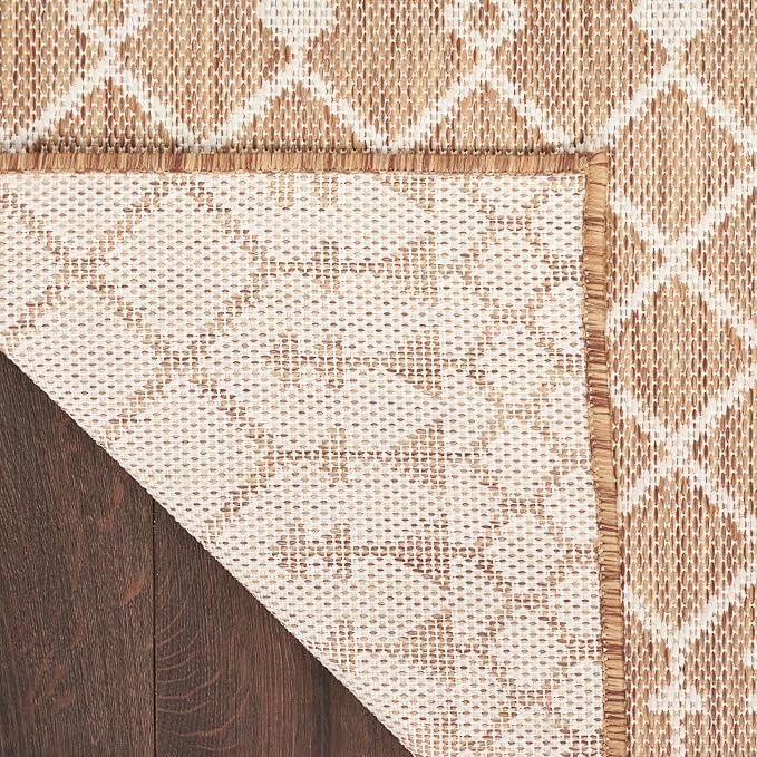 Nourison Home Positano Jute 9' x 12' Area Rug - Easy Clean, Non Shedding, Bed Room, Living Room, Dining Room, Kitchen (9' x 12')