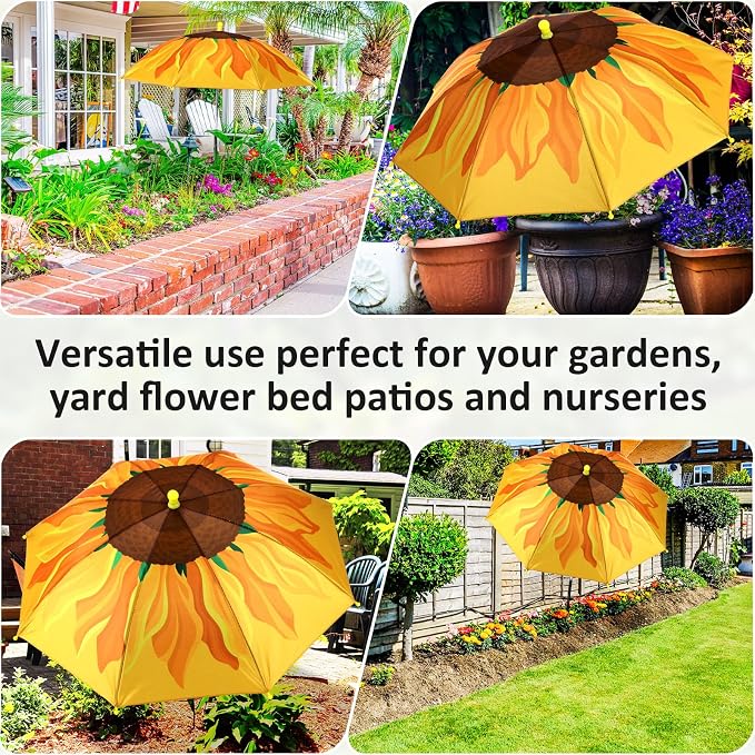 Plant Umbrellas for Outdoor Plants, Large Garden Plant Umbrella Shade Upgraded Adjustable Angle Height for Potted Plants Garden Beds