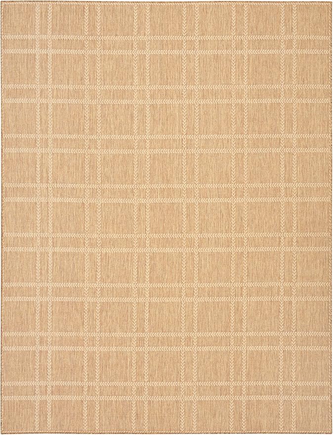 Nourison Home Horizon Indoor/Outdoor Natural 9' x 12' Area Rug - Easy Clean, Non Shedding, Bed Room, Living Room, Dining Room, Kitchen (9' x 12')
