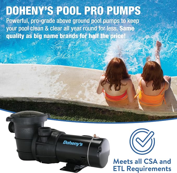 Doheny's Pool Pro Above Ground 2-Speed Swimming Pool Pumps (1 HP)