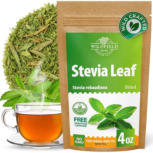 4 oz. Dried Stevia Leaves Herbal Tea (Stevia Rebaudiana) - 113g Leaf Leaves Herb Tea Estevia