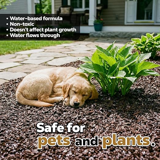 Dominator Mulch Anchor 1 Gallon - Mulch Glue & Gravel Binder, Rock Glue for Landscaping, Pea Gravel & Bark, Strong Stabilizer & Stone Glue Adhesive, Made in the USA