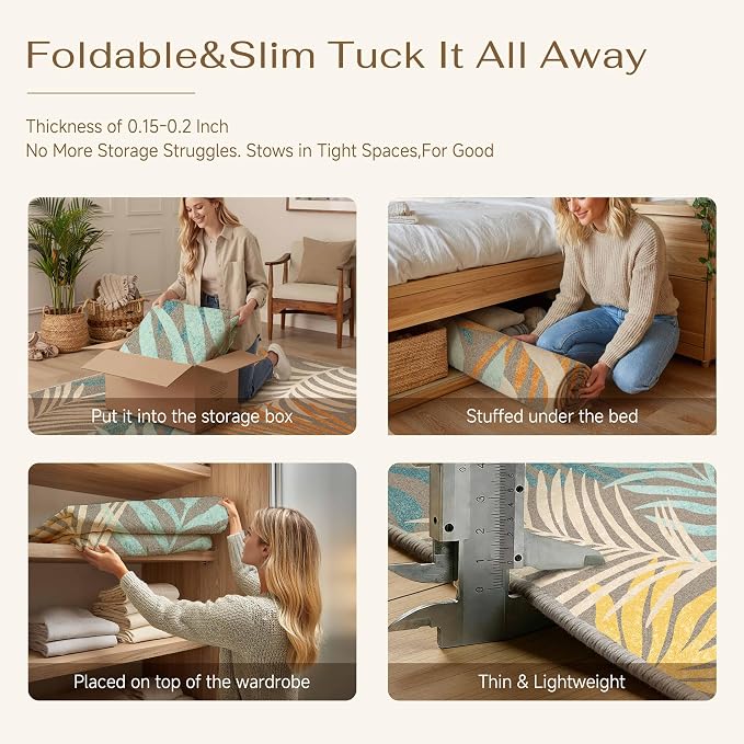 8x10 Indoor Outdoor Area Rug Washable Patio Rug Brown Non Slip Non Shedding Waterproof Carpet for Living Room Bedroom Camping Porch Backyard Camping RV Balcony Poolside Deck