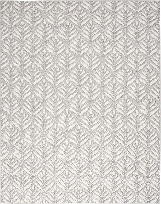 Nourison Home Aloha Grey 3'6" x 5'6" Area Rug - Easy Clean, Non Shedding, Bed Room, Living Room, Dining Room, Kitchen (4' x 6')