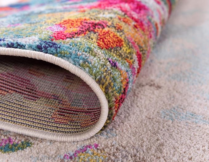 Unique Loom Chromatic Collection Area Rug - Joyous (9' x 12' 2" Rectangle Multi/Blue)