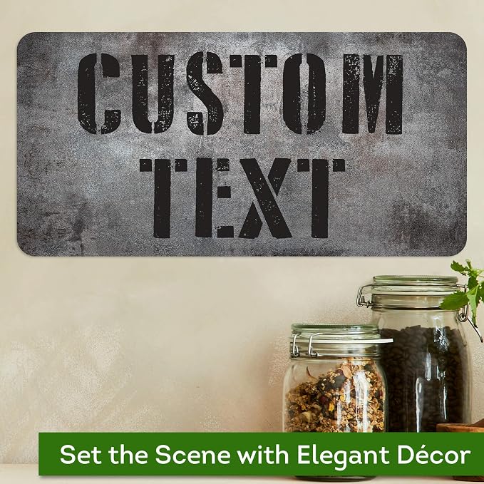 Custom Sign, Custom Street Sign, 11 Font Colors, 13 Font Styles, 4 Hole Options, 22 Sizes, 6x12 Inches, Rust Free DiBound, Fade Resistant, Made in USA by My Sign Center (Grunge Metal)