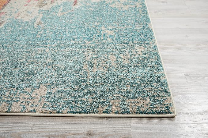 Nourison Home Celestial Sealife 2'2" x 10' Area Rug - Easy Clean, Non Shedding, Bed Room, Living Room, Dining Room, Kitchen (10' Runner)
