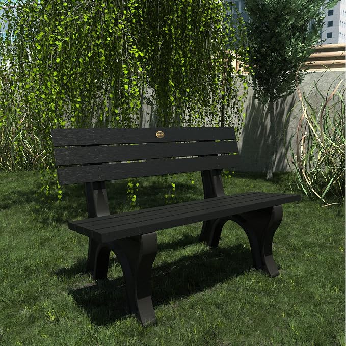 Sequoia Professional Aurora 4 ft Park Bench, Black