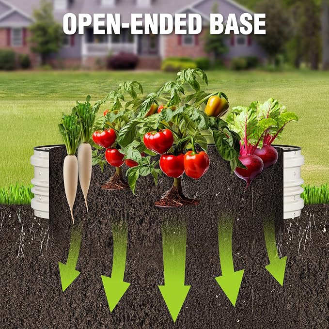 WORKPRO 4x2x1ft Galvanized Raised Garden Bed Set, Rust & Corrosion Protection, Easy Assembly, Safe Edge, Ideal for Vegetables & Flowers, White