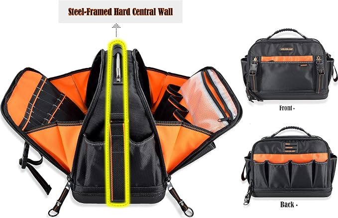 WELKINLAND 42-Pocket Tool Organizer - HVAC & Electrician's Waterproof Tool Tote