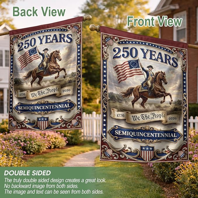 We The People Flag, 1776-2026 Commemorative Banner, Garden Flags For Outside, 250 Anniversary Usa Flag, American 250th Anniversary Patriotic Design, Dualided Design 1 (30x40 Inch)