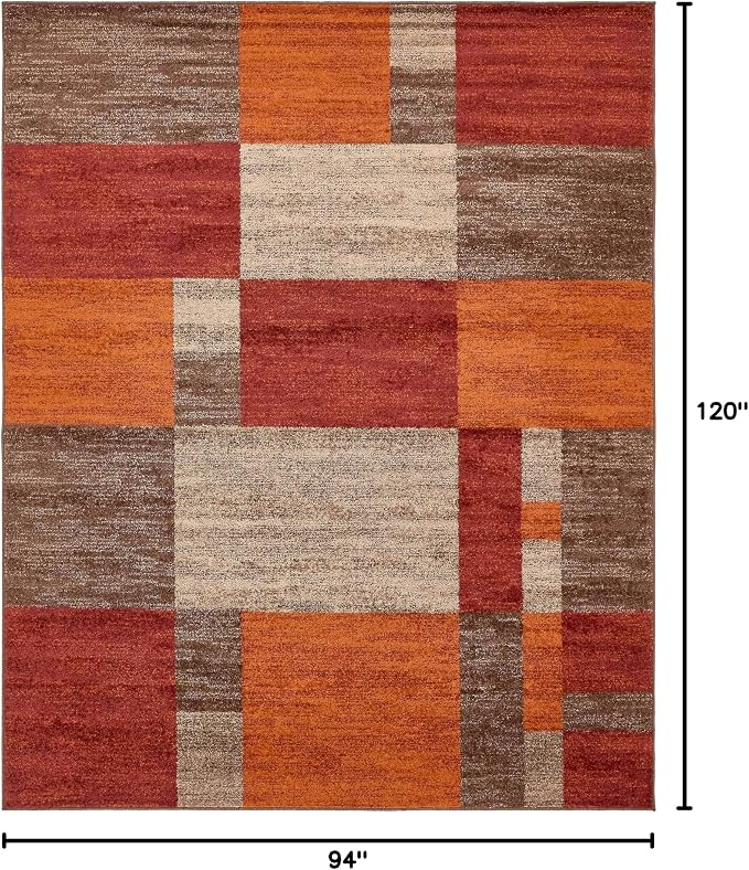 Unique Loom Autumn Collection Area Rug - Providence (7' 10" x 10' Rectangle, Multi/ Beige)
