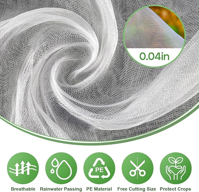 GonLei Garden Netting 10 X 100 FT Ultra Fine Netting for Garden Protection,Garden Netting for Raised Beds,Mosquito Net for Blueberry Shrubs Vegetables Fruits Flowers Crops Pest Barrier