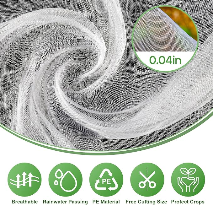 GonLei Garden Netting 8 X 24 FT Ultra Fine Netting for Garden Protection,Garden Netting for Raised Beds,Mosquito Net for Blueberry Shrubs Vegetables Fruits Flowers Crops Pest Barrier
